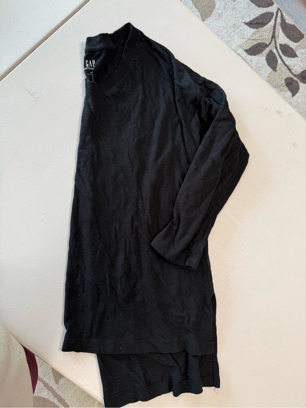 GAP Maternity Black Long Sleeve Crewneck Tee